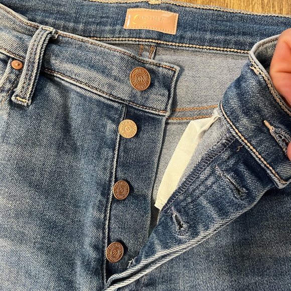 Mother The Tomcat Roller Fray A Groovy Kind Of Love Wash Jeans Size 29 Wide Leg - Picture 12 of 15